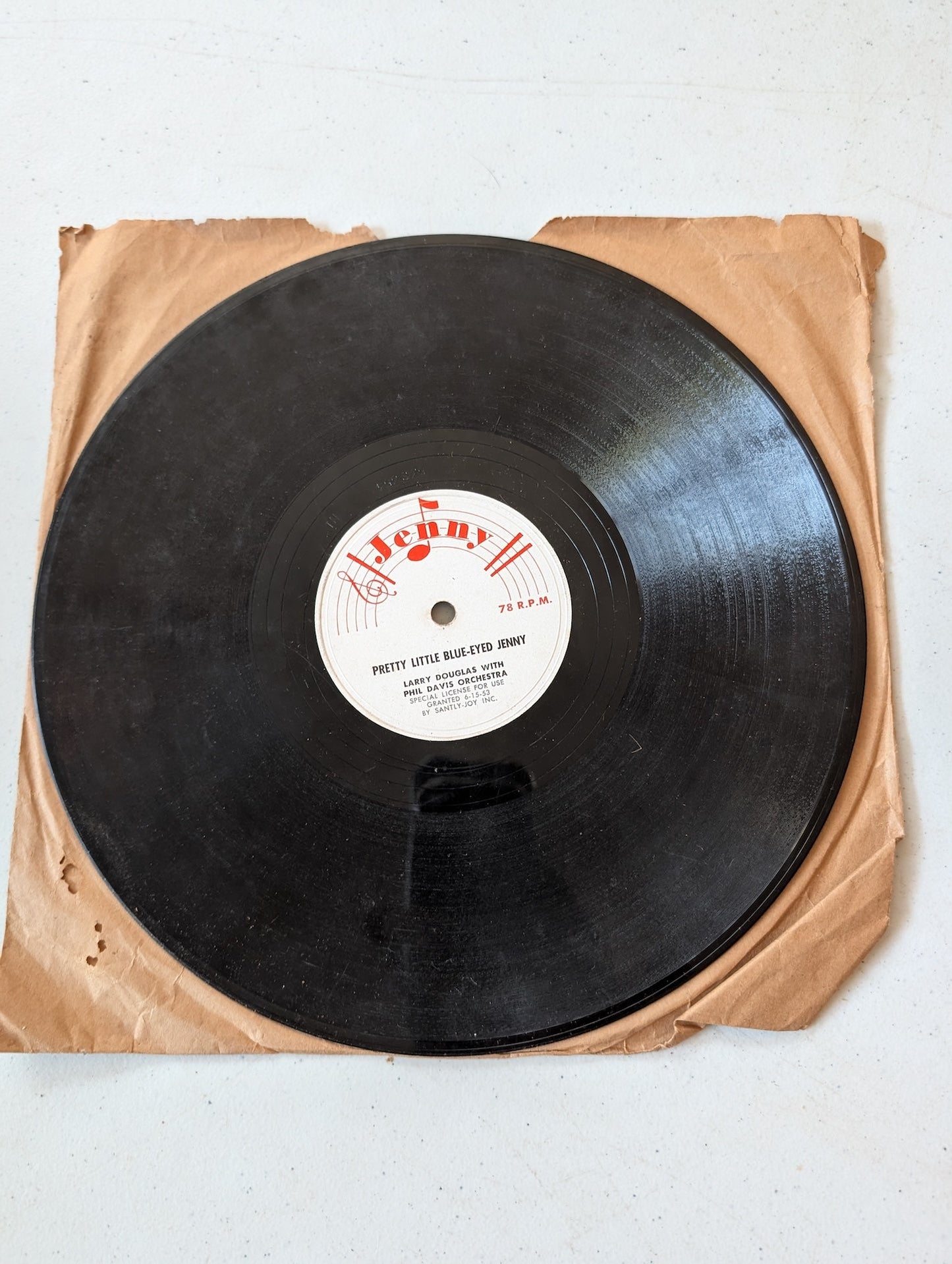 LARRY DOUGLAS PHIL DAVIS Pretty Little Blue Eyed Jenny /  JENNY 78rpm