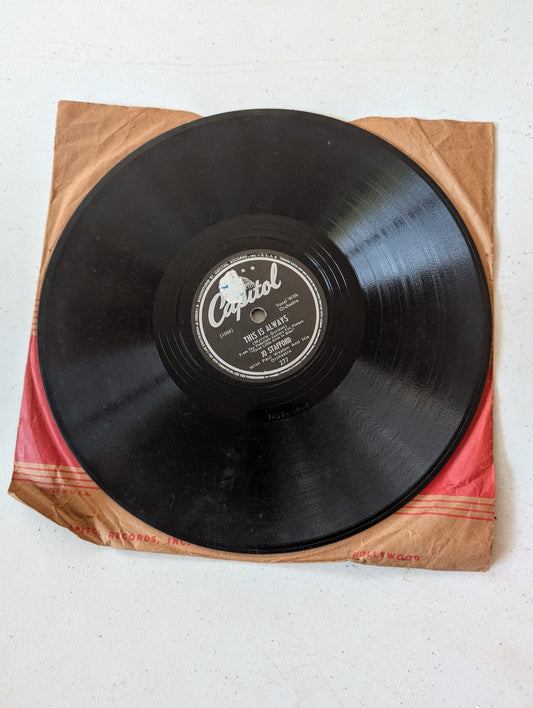 Jo Stafford – I'll Be With You In Apple Blossom Time / This Is Always Shellac, 10", 78 RPM