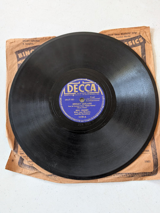 Bing Crosby Sweet Leilani 78 RPM shellac record