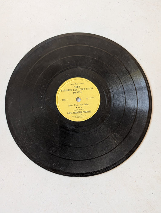 Your Parakeet Can Teach Itself to Talk Hartz Mountain Products 78 RPM record