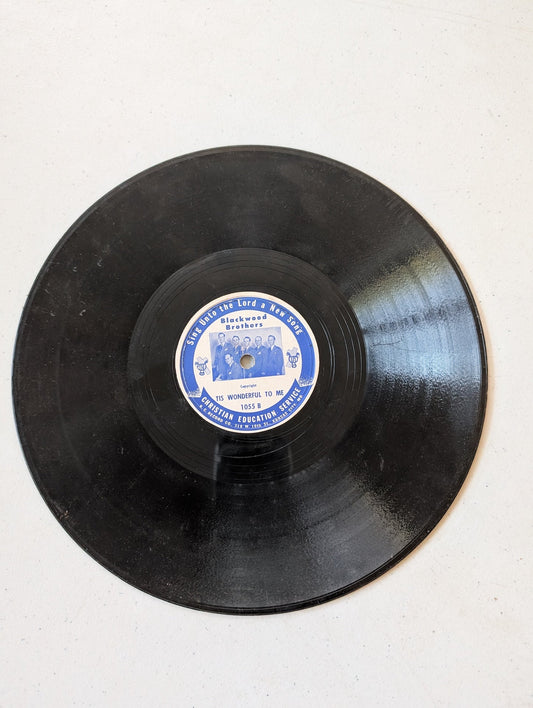 Blackwood Brothers Tis Wonderful To Me 78 RPM vinyl record