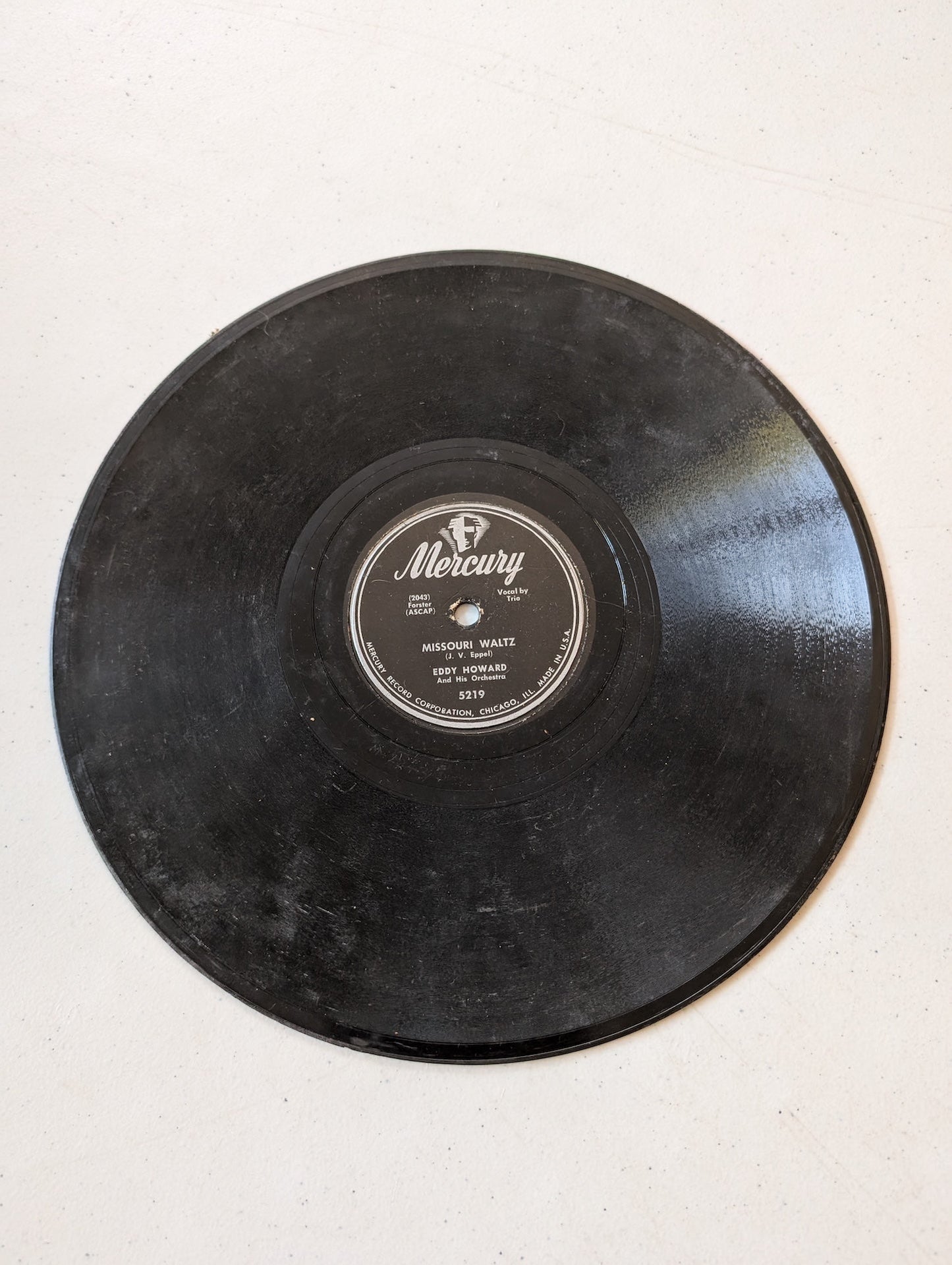 Eddy Howard and his Orchestra Missouri Waltz 78 RPM record