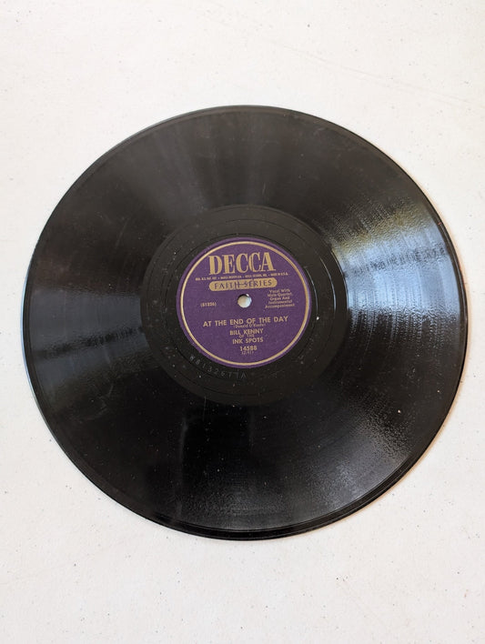 Bill Kenny of the Ink Spots singing At the End of the Day 78 RPM