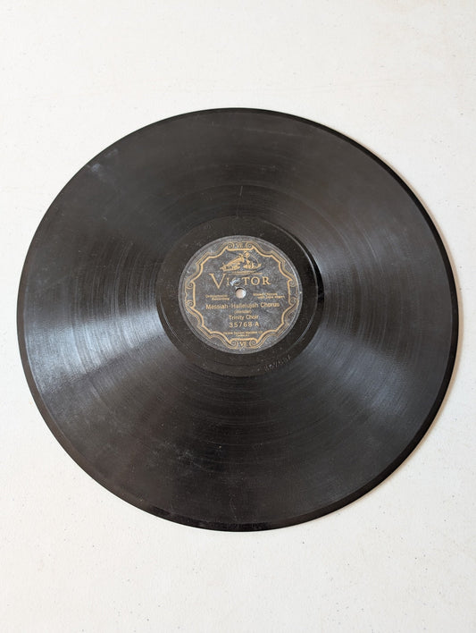Hallelujah Chorus from Handel's Messiah, performed by the Trinity Choir and released by Victor Records 78 RPM