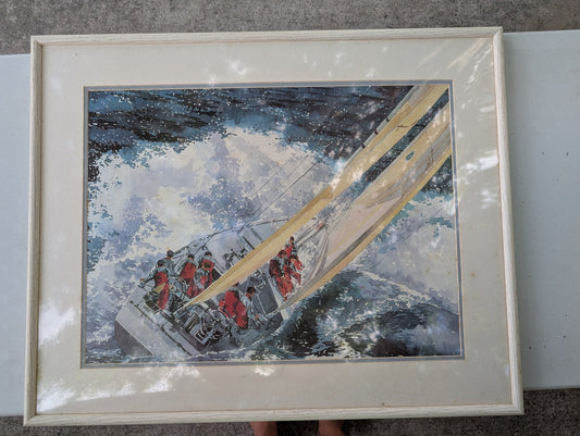 DAN JACOBSON Close Hauled sailing yachting  print