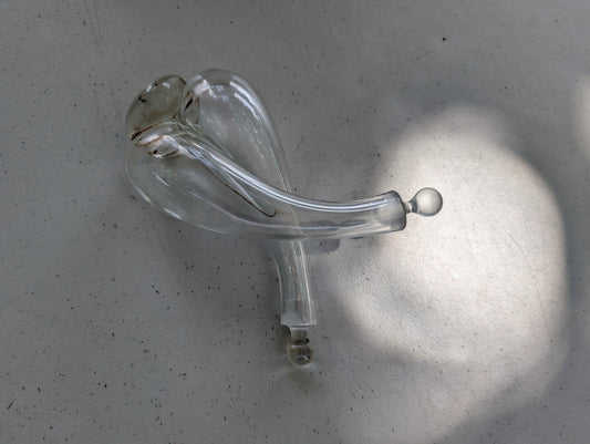 Joined Oil and Vinegar Cruet bottle with Stoppers Mid-Century Vintage