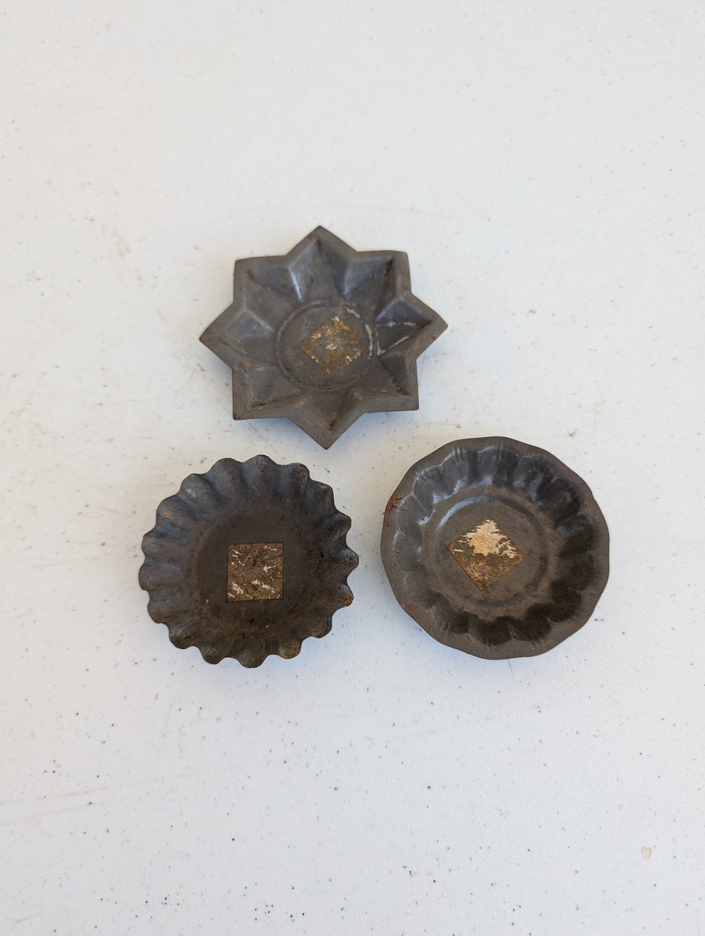 Pastry molds - antique vintage set of three