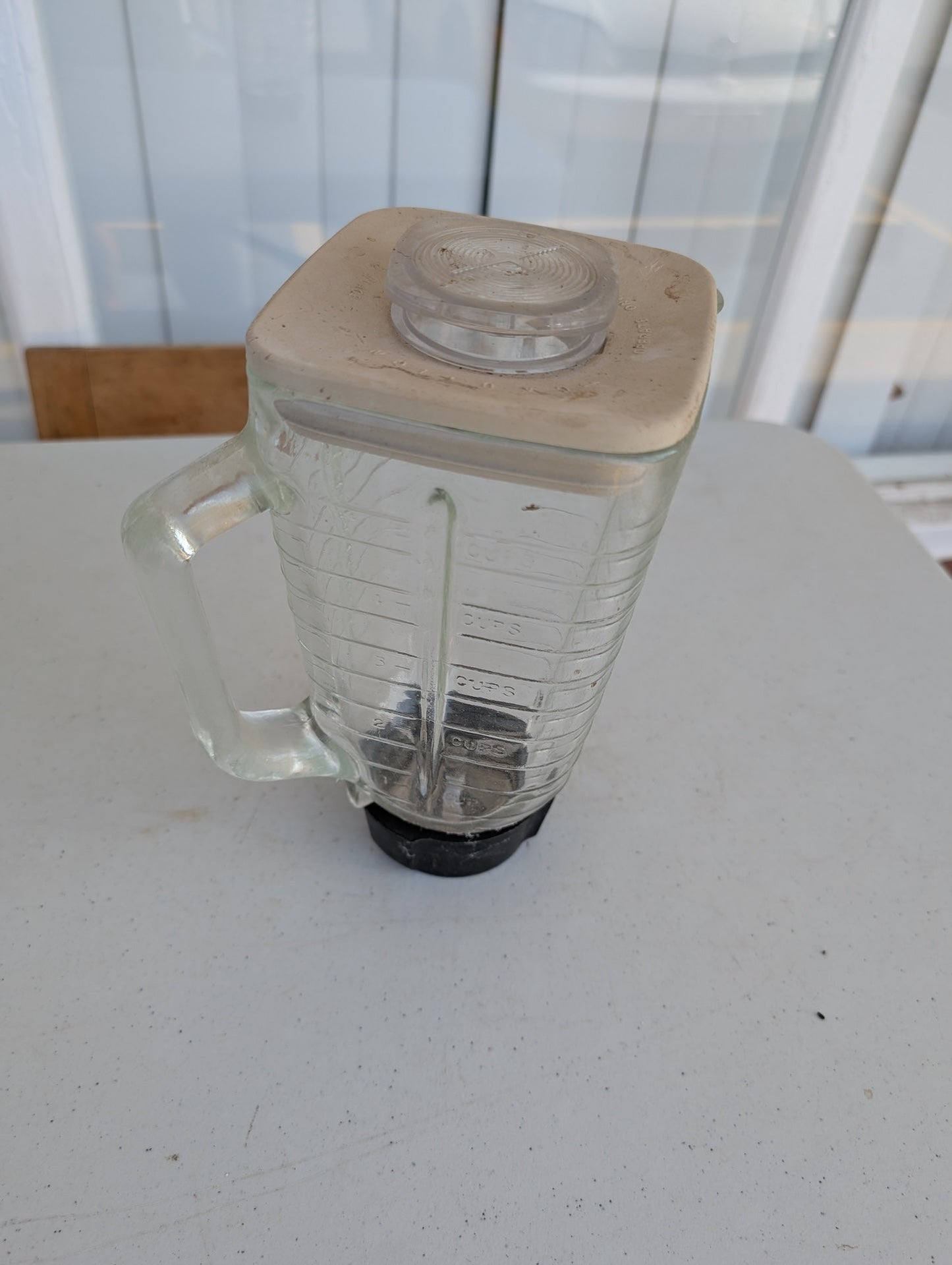 Oster Kitchen Center Blender Jar  Glass Pitcher w/ Lid Vintage