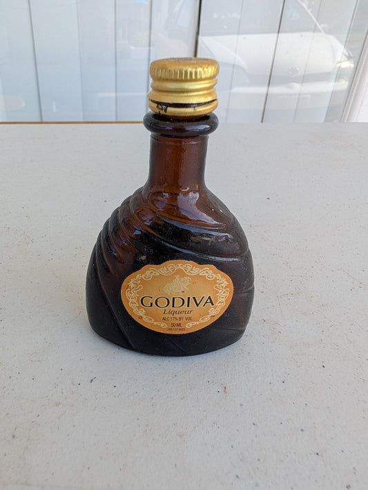 Godiva Vintage Small / Mini Liquor / Liqueur EMPTY Bottles with Lid