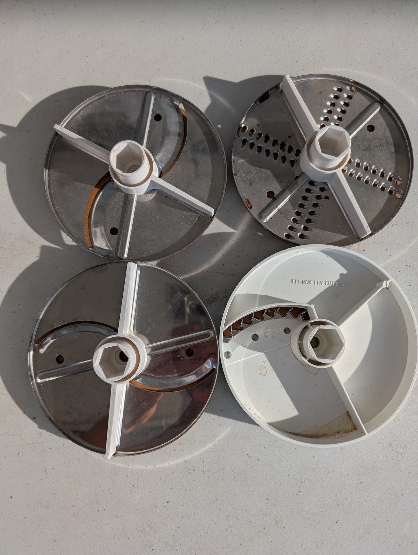 Oster Kitchen Center Food Processor blades - aet of four vintage