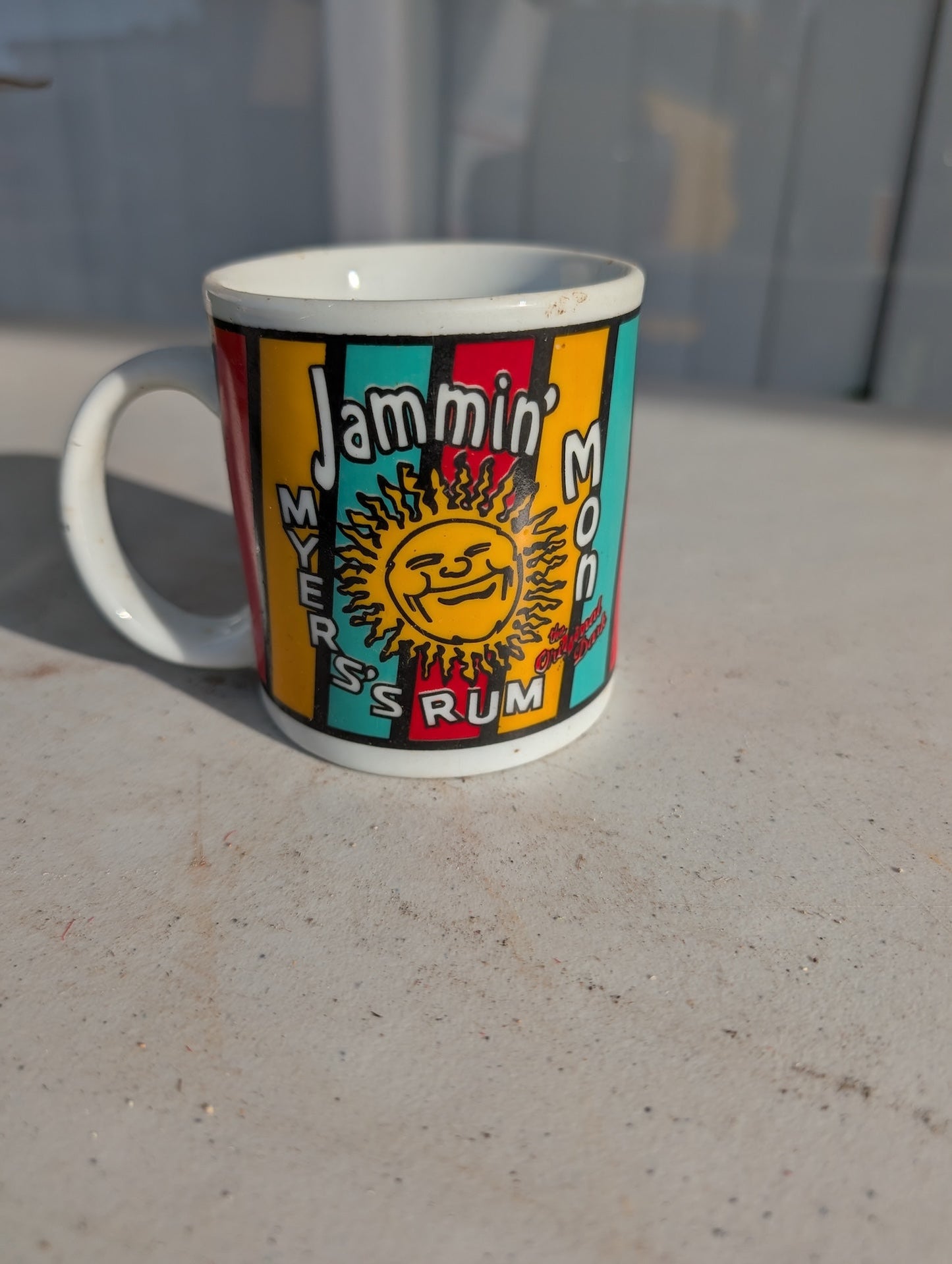 Myers Rum Coffee Cup Mug 1995 Jammin Mon Original Dark Rum Meyers Vintage