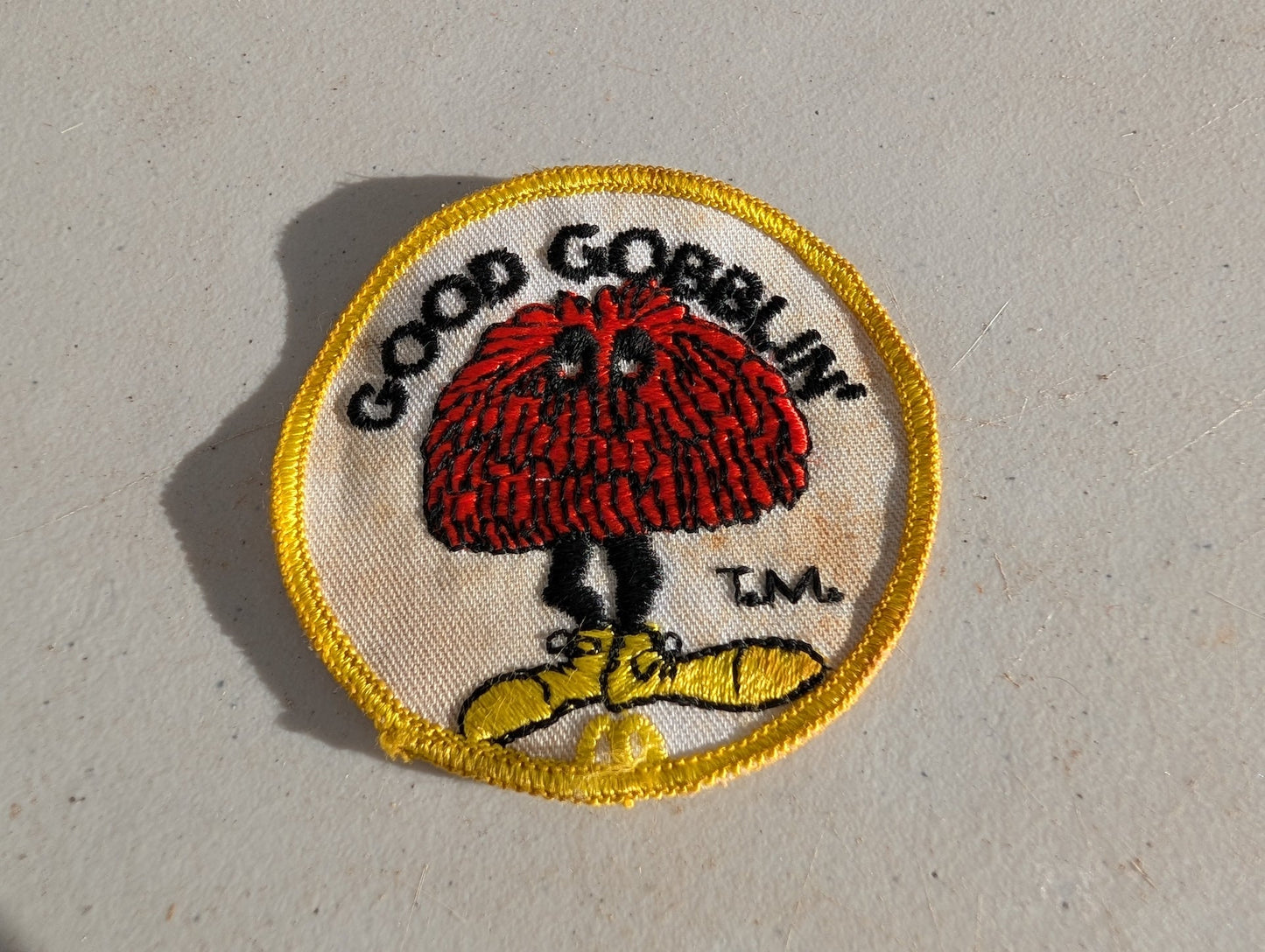 Good Goblin McDonald's French Fries Character Vintage Souvenir Round Embroidered Patch