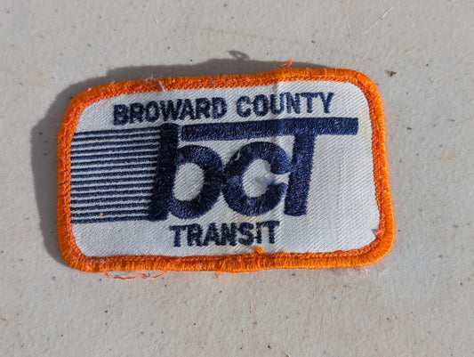 Broward County Florida Transit Bus Patch Vintage