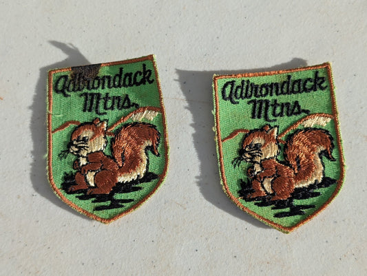 Adirondack Mountains Vintage Souvenir Travel Patch set of two