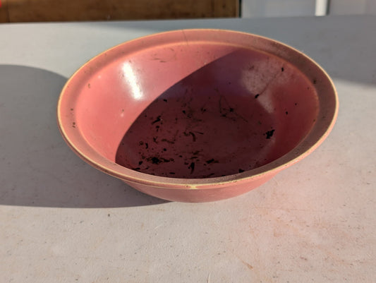 ceramic bowl red vintage Art Wells Pottery