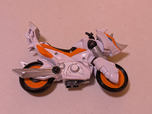 Power Rangers Jungle Fury White Rhino Bike Motorcycle Battle (Vintage, Action Figure, Missing parts/accessories, Collectable, Toy)