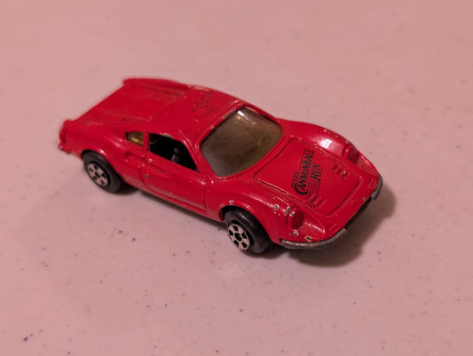 Ertl Cannonball Run Ferrari Dino 246 GT Red Vintage Collectible Toy Car (Vehicle, SciFi/Fantasy, Collectable, Vintage, Loose, Missing Parts/pieces, Incomplete)