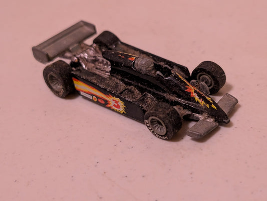 Turbo Streak 1982 Black # 3 Formula 1 Diecast Race Car Hot Wheels (Vehicle, SciFi/Fantasy, Collectable, Vintage, Loose, Missing Parts/pieces, Incomplete)