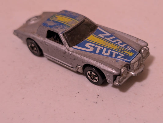 Stutz Blackhawk Vintage 1979 Hot Wheels Silver/blue #1126 Hong Kong(Vehicle, SciFi/Fantasy, Collectable, Vintage, Loose, Missing Parts/pieces, Incomplete)