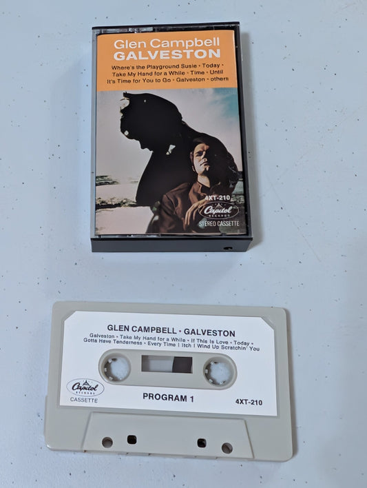 GLEN CAMPBELL- GALVESTON(cassette, tape, album, music, vintage, OOP)