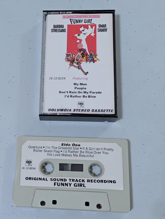 Funny Girl Original Soundtrack Recording Barbara Streisand(cassette, tape, album, music, vintage, OOP)