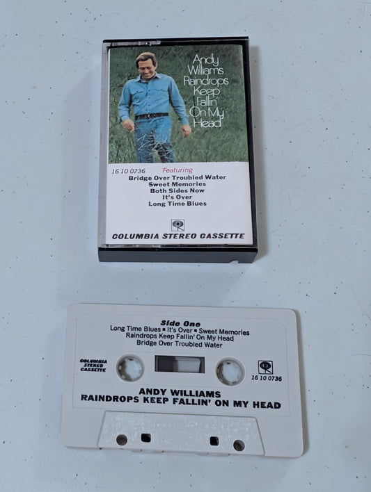 Andy Williams – Raindrops Keep Fallin' On My Head(cassette, tape, album, music, vintage, OOP)