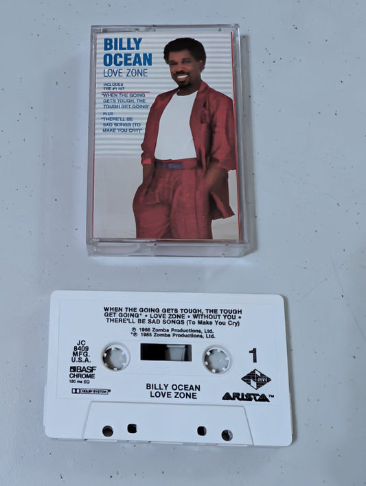 BILLY OCEAN- LOVE ZONE(cassette, tape, album, music, vintage, OOP)