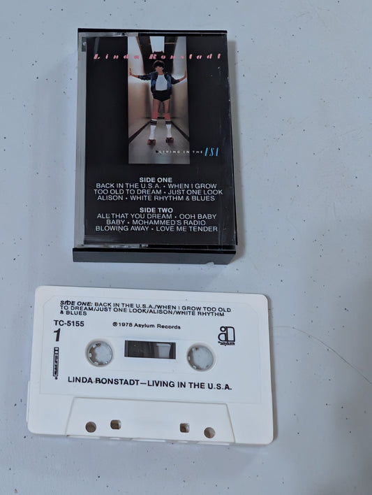 Linda Ronstadt - Living in the USA (cassette, tape, album, music, vintage, OOP)