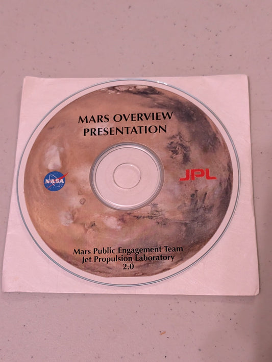 Mars Overview Presentation" created by the Mars Public Engagement Team at NASA's Jet Propulsion Laboratory (JPL) Data CD