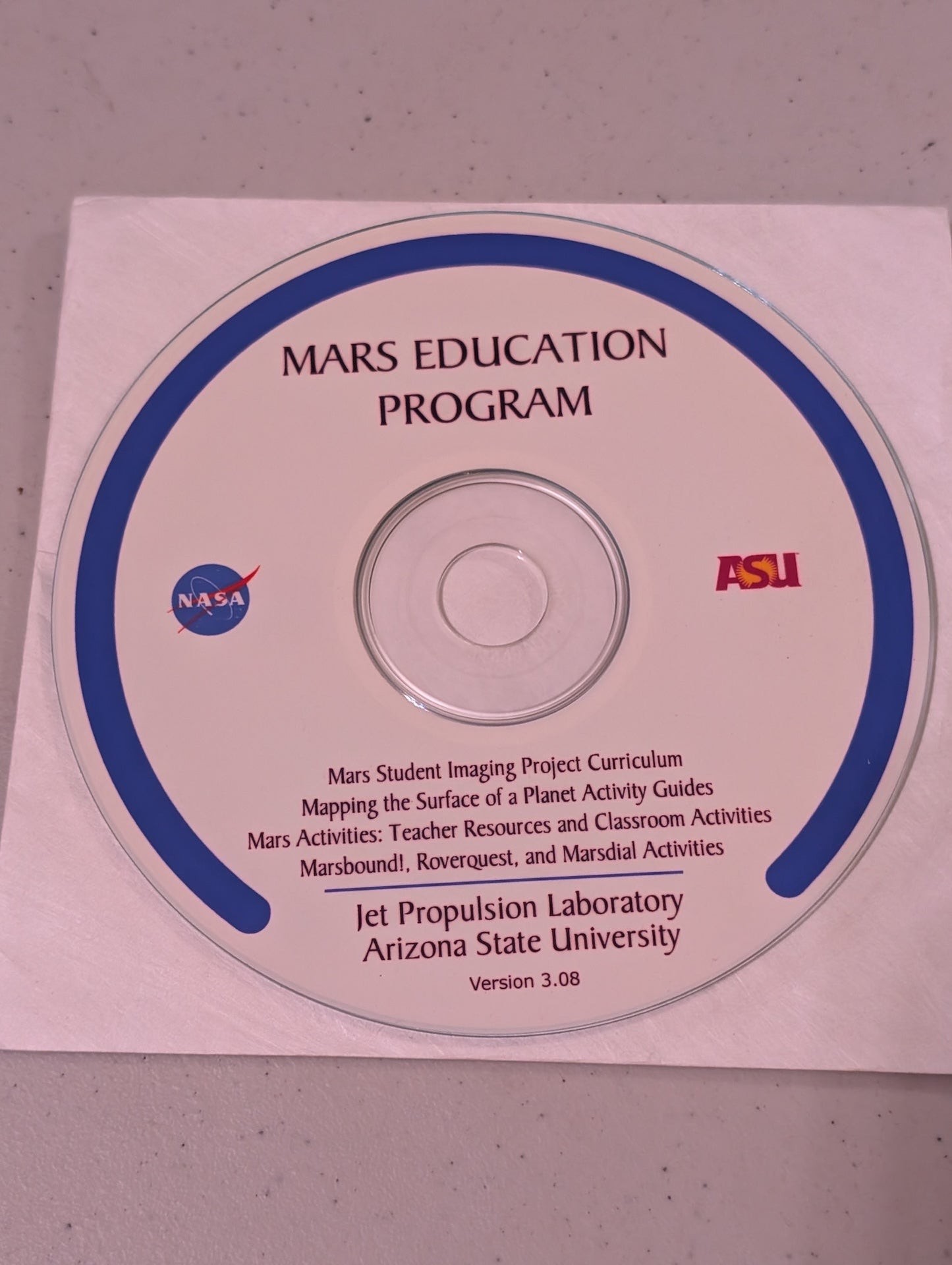 Mars Education Program CD-ROM, Mars Student Imaging Project (MSIP) NASA Arizona State University