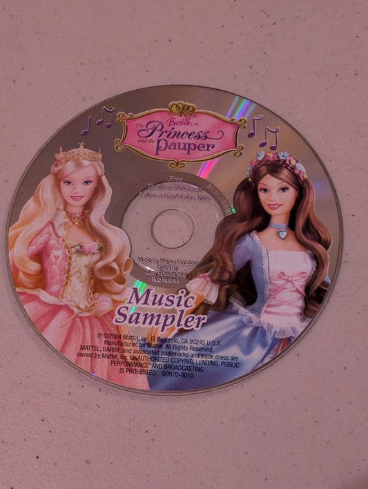 Barbie The Princess and The Pauper Music Sampler - disk only