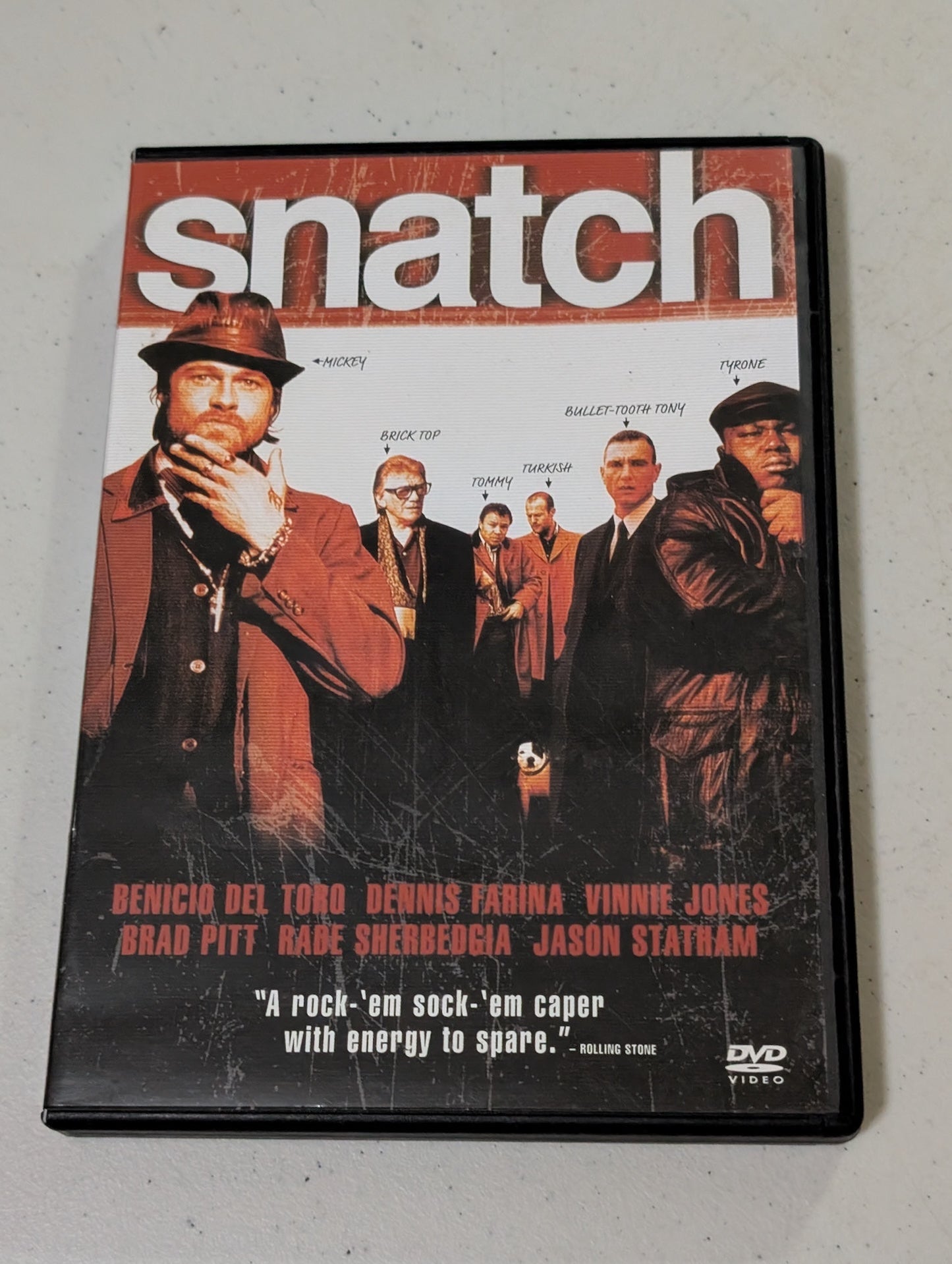 Snatch Brad Pitt Benicio Del Toro Jason Statham DVD Crime Comedy (movie, DVD)