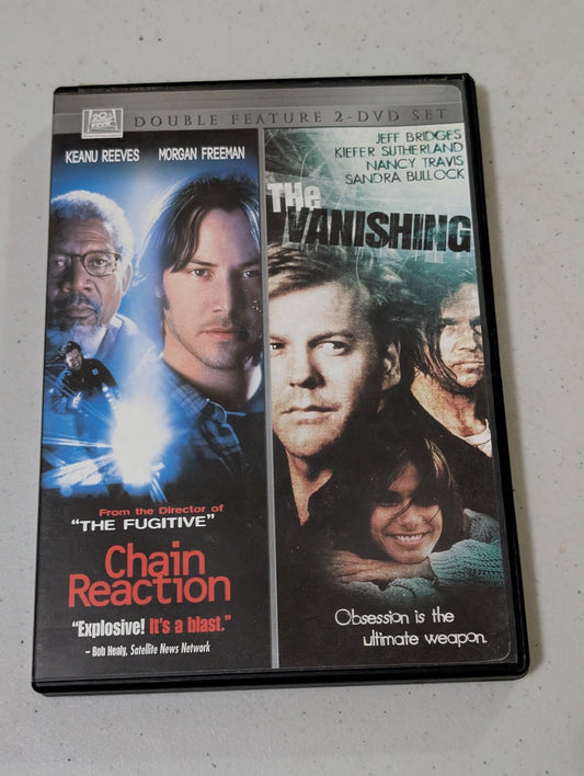 Chain Reaction / The Vanishing - Keanu Reeves Kiefer Sutherland Jeff Bridges DVD (movie, DVD)