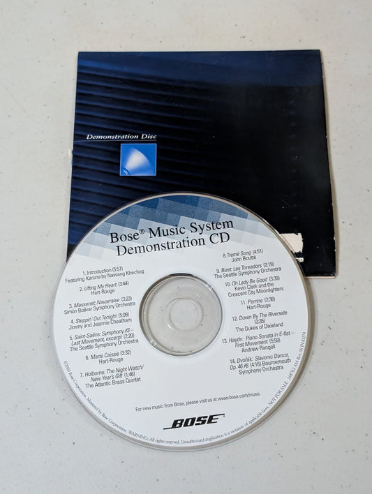 Bose - Music System Demonstration CD (Classical, Jazz, Folk, CD, 2001)