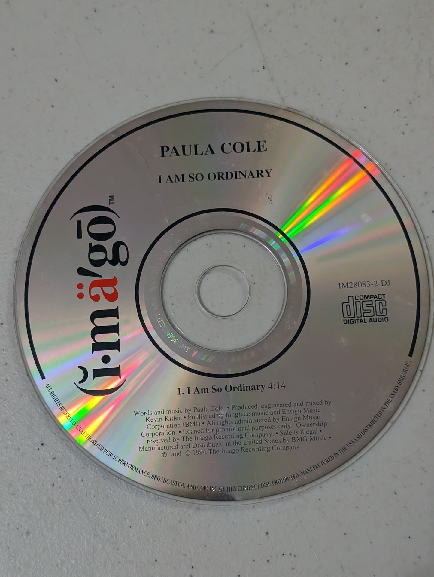 Paula Cole - I Am So Ordinary (Rock, CD Single, 1994)