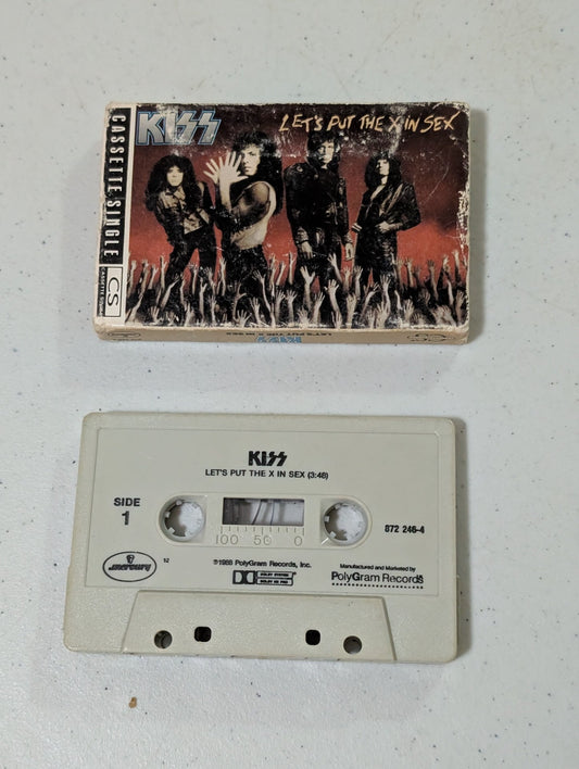 Kiss Let's Put The X in Sex Cassette Single Vintage 1988 (Cassette, vintage, out of print)