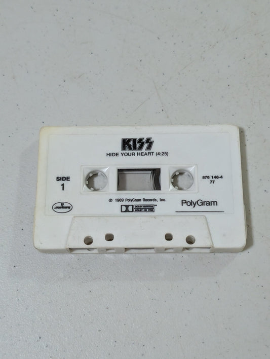 KISS Hide Your Heart RARE Vintage Cassette Single 1989 Polygram Cassette Only (Cassette, vintage, out of print)