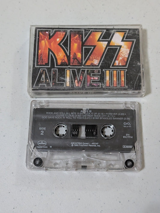 Kiss Alive III Cassette Tape (Mercury 1993) Rock 90s (Cassette, vintage, out of print)