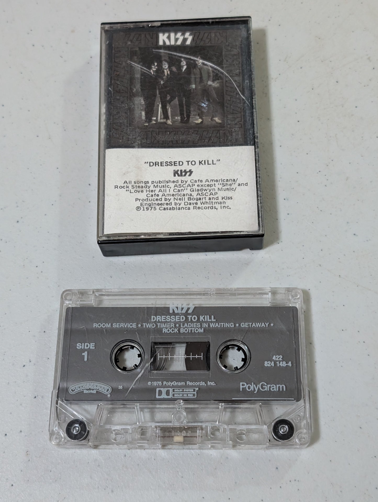 KISS ~ DRESSED TO KILL ~ ORIGINAL CASSETTE ~ 1975 (Cassette, vintage, out of print)