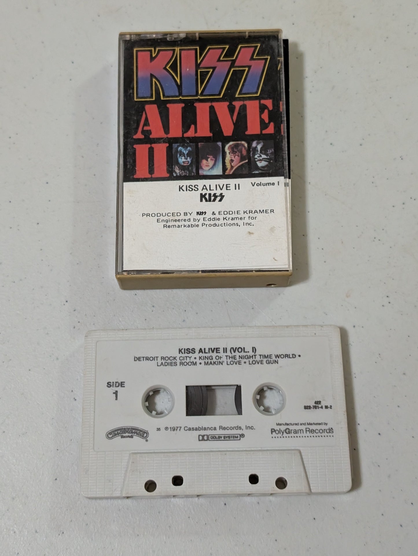 Kiss Alive II Volume 1 Cassette, 1977,  Rock and Roll!(Cassette, vintage, out of print)
