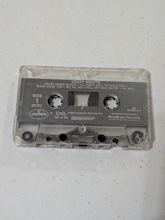 Kiss Crazy Nights Mercury 1987 Cassette Tape only(Cassette, vintage, out of print)