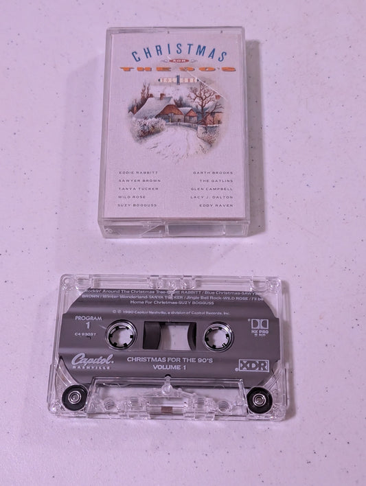 Christmas For The 90s Vol. 1 (Cassette Tape, Capitol Nashville 1995) Country(cassette, tape, album, music, vintage, OOP)