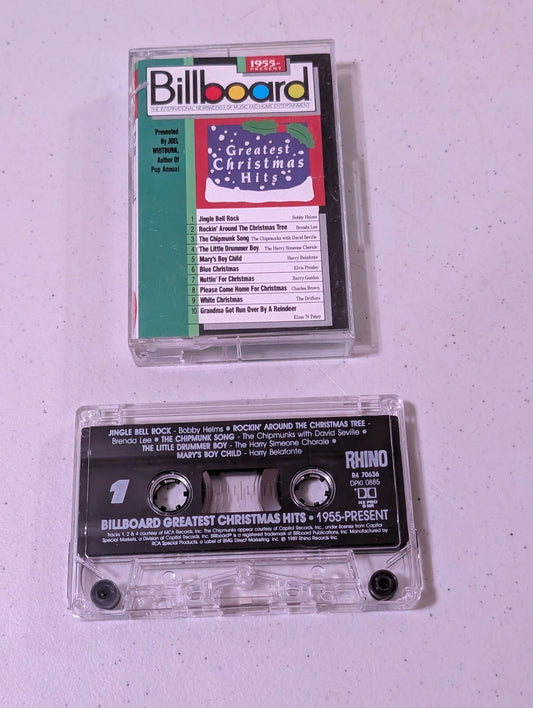 Billboard Greatest Christmas Hits 1955-Present Audio Cassette(cassette, tape, album, music, vintage, OOP)