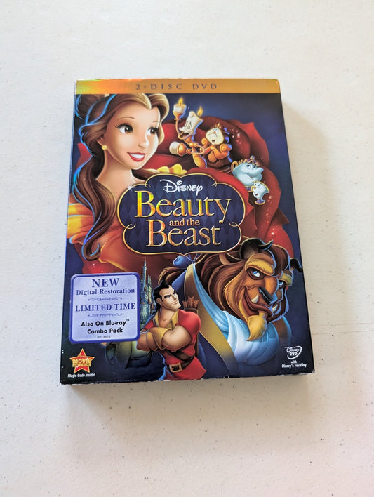Beauty and the Beast (2010, 2-Disc DVD) Disney w/ Slipcover