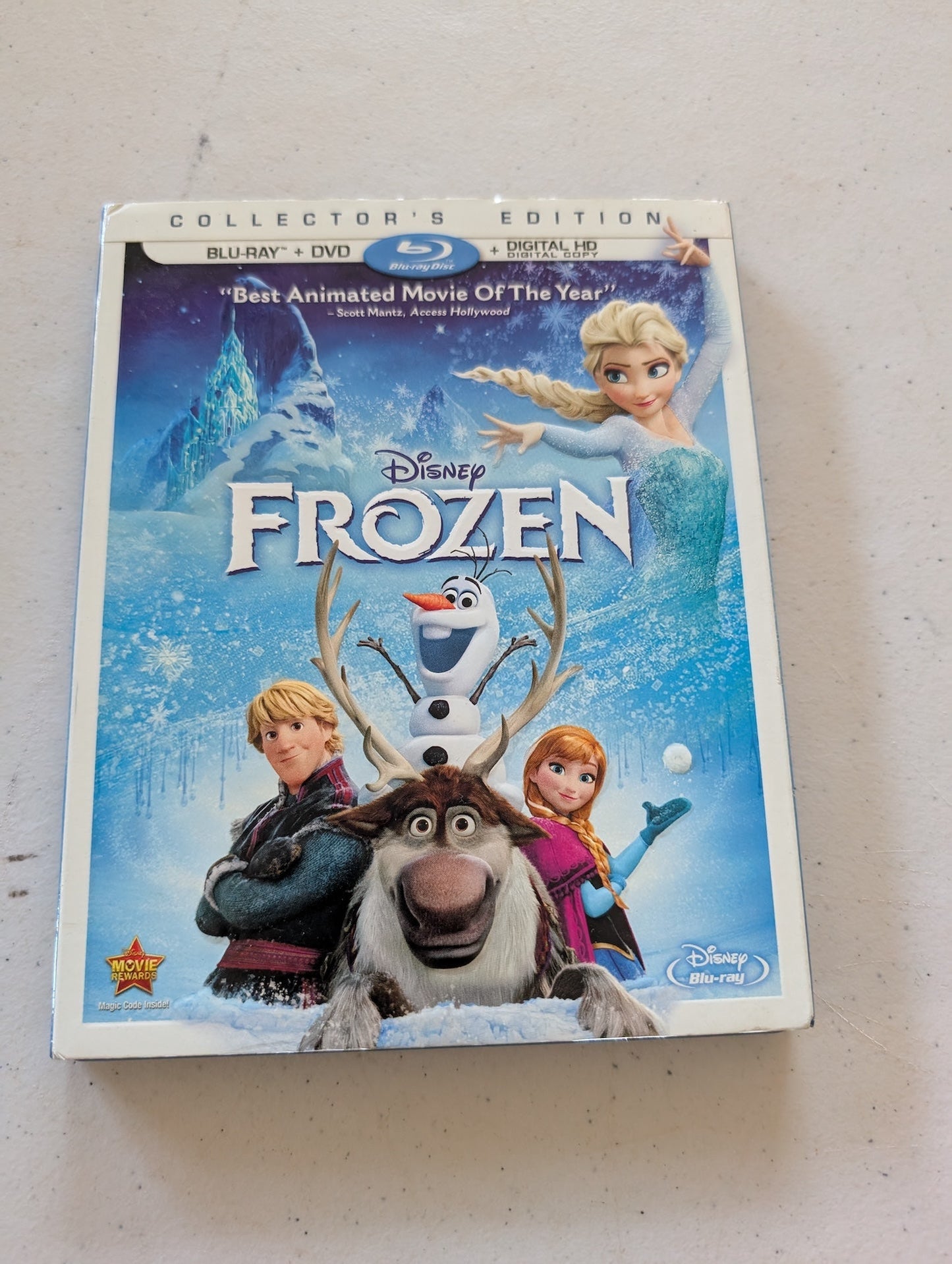 Frozen (Blu-ray, 2014) and DVD Collector's Edition with Slipcover