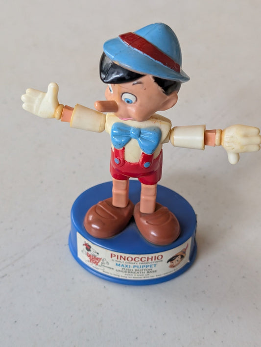 Pinocchio Maxi Puppet In Working Condition 1975 By Gabriel Hong Kong HTF(vintage, collectable, nostalgia, toy)