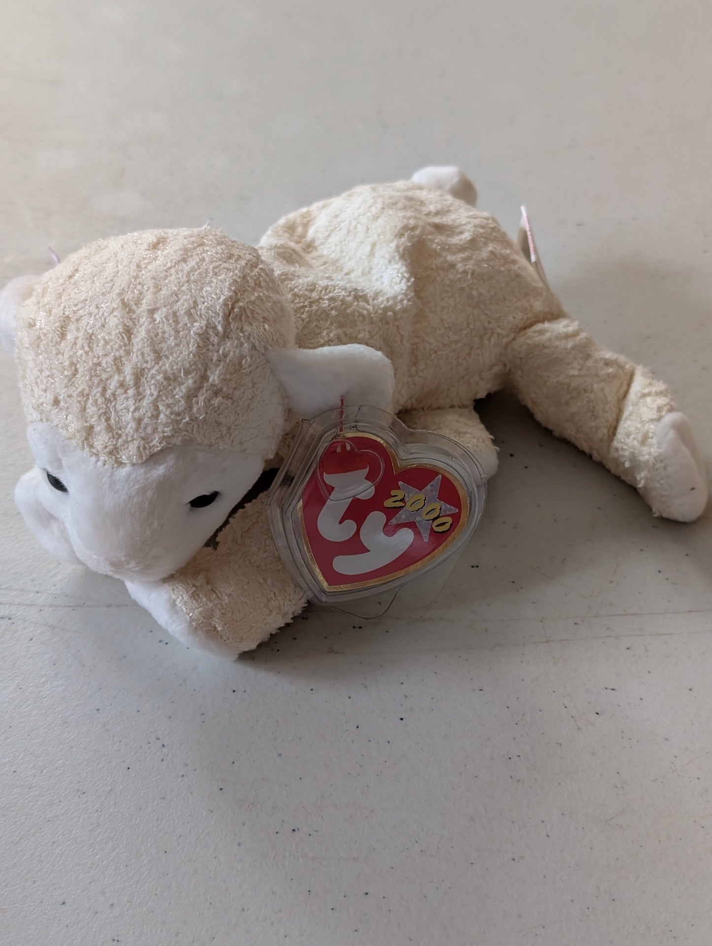 Ewey the Lamb - Ty Beanie Babies (Cream, 1999, Plush Toy)