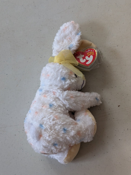 Carrots the Bunny - Ty Beanie Babies (White, Blue, Orange, 2001, Plush Toy)