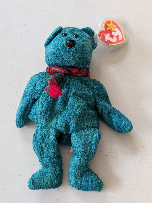 1999 Holiday Teddy - Ty Beanie Babies (Teal, 1999, Plush Toy)