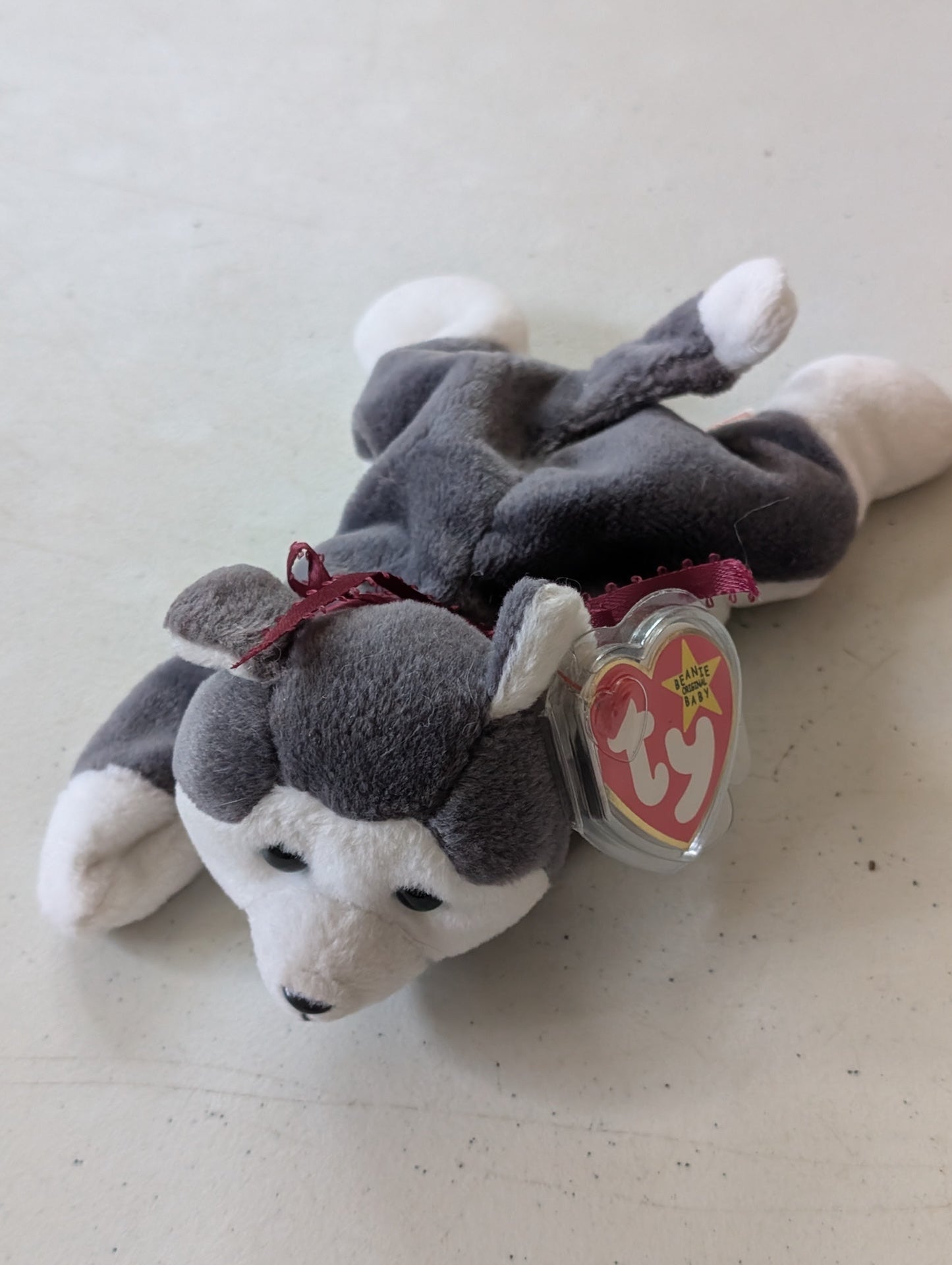 Nanook the Husky - Ty Beanie Babies (Gray, White 1996, Plush Toy)